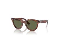 Ray-Ban Sunglasses Unisex Wayfarer Way - Striped Havana Frame Green Lenses Polarized 54-21