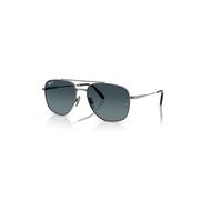Ray-Ban Sunglasses Unisex William Titanium - Gunmetal Frame Blue Lenses Polarized 59-17