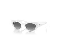 Ray-Ban Sunglasses Unisex Zena Bio-based - White Snow Frame Grey Lenses 52-22