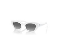 Ray-Ban Sunglasses Unisex Zena Bio-based - White Snow Frame Solid Color Lenses 49-22