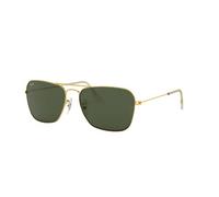 Ray-Ban Unisex Adult Square Sunglasses, G-15XLT, Gold, Polarized, Full Frame, Shield