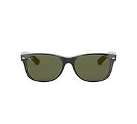 Ray-Ban Unisex adults New Wayfarer Sunglasses, Multicolored (Black/Beige), 55 mm UK