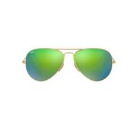 Ray-Ban Aviator RB3025 Flash Lenses Sunglasses Matte Gold & Green - RRP £174