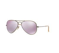 Ray-Ban Unisex Aviator Sunglasses, Multi-colored (Frames: Bronze, Gläser: Lila Mirrored), L UK