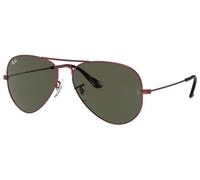 Ray-Ban Unisex Aviator Sunglasses, Red, 55 mm UK