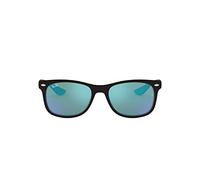 Ray-Ban Unisex Kids New Wayfarer Junior Sunglasses, Black Blue Mirror, 47 UK