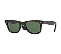 Ray-Ban Unisex Original Wayfarer Classic Sunglasses, Brown (tortoise frame with green G-15 lenses), 54.0