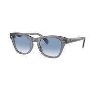 Ray - Ban Unisex Ray - Ban RB0707S 66413F Sunglasses Acetate Grey Blue Squared Normal Shaded