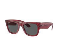Ray - Ban Unisex RB0840S MEGA WAYFARER 6679B1 Sunglasses Acetate Red Grey Squared Normal