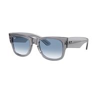 Ray - Ban Unisex Ray - Ban RB0840S MEGA WAYFARER 68463F Sunglasses Acetate Grey Blue Squared Normal Nuanced