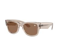Ray - Ban Unisex Ray - Ban RB0840S MEGA WAYFARER 68701A Sunglasses Acetate Brown Brown Squared Normal