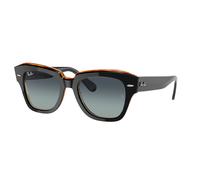 Ray - Ban Unisex Ray - Ban RB2186 STATE STREET 132241 Sunglasses Acetate Black Grey Squared Normal Shaded