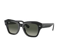 Ray - Ban Unisex Ray - Ban RB2186 STATE STREET 901/71 Sunglasses Acetate Black Grey Squared Normal Shaded