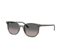 Ray-Ban Sunglasses Unisex Elliot - Striped Grey Frame Grey Lenses Polarized 52-19