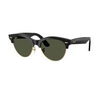 Ray - Ban Unisex Ray - Ban RB2341 CLUBMASTER WAY 901/31 Sunglasses Acetate Black Green Squared Normal