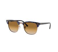 Ray - Ban Unisex Ray - Ban RB3016 CLUBMASTER 125651 Sunglasses Acetate Brown Squared Normal Shaded