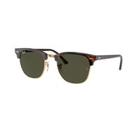 Ray - Ban Unisex Ray - Ban RB3016F CLUBMASTER LOW BRIDGE FIT W0366 Sunglasses Acetate Turtle G15 Squared Normal
