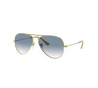 Ray - Ban Unisex Ray - Ban RB3025 AVIATOR 001/3F Sunglasses Metal Gold Blue Pilot Normal