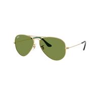 Ray - Ban Unisex Ray - Ban RB3025 AVIATOR 001/4E Sunglasses Metal Gold Green Pilot Normal