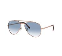 Ray - Ban Unisex Ray - Ban RB3625 NEW AVIATOR 92023F Sunglasses Metal Gold Blue Pilot Normal Shaded