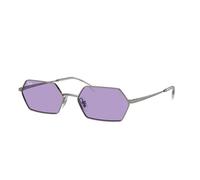 Ray - Ban Unisex Ray - Ban RB3728 YEVI 004/1A Sunglasses Metal Grey Violet Geometric Normal