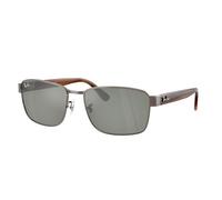 Ray - Ban Unisex Ray - Ban RB3750 925940 Sunglasses Metal Bronze Green Squared Normal