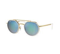 Ray - Ban Unisex RB3765 001/4O Sunglasses Metal Gold Blue Geometric Normal Mirror