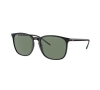 Ray - Ban Unisex Ray - Ban RB4387F 901/71 Sunglasses Acetate Black Green Squared Normal