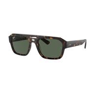 Ray - Ban Unisex Ray - Ban RB4397 CORRIGAN 135971 Sunglasses Acetate Turtle Blue Geometric Normal
