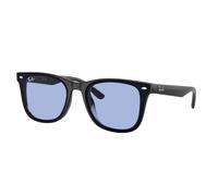 Ray - Ban Unisex Ray - Ban RB4420 601/80 Sunglasses Injected Black Blue Squared Normal