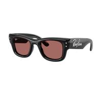 Ray - Ban Unisex Ray - Ban RB4940B WAYFARER PUFFER 686485 Sunglasses Nylon Black Violet Squared Normal