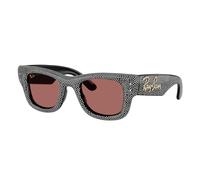 Ray - Ban Unisex Ray - Ban RB4940BP WAYFARER PUFFER 686585 Sunglasses Nylon Black Violet Squared Normal