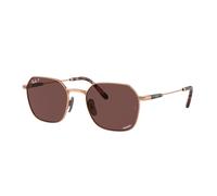 Ray - Ban Unisex Ray - Ban RB8094 JIM TITANIUM 9266AF Sunglasses Titanium Brown Violet Geometric Polarized Anti-glare