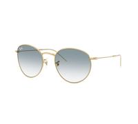Ray - Ban Unisex Ray - Ban RBR0103S ROUND REVERSE 001/79 Sunglasses Metal Gold Blue Pantos Normal Shaded