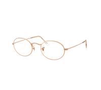 Ray-Ban Eyeglasses Unisex Oval Optics - Rose Gold Frame Clear Lenses 48-21