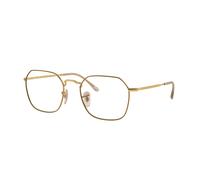 Ray - Ban Unisex RX3694V JIM 3167 Optical frames Metal Beige Transparent Geometric Normal