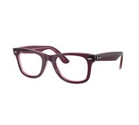 Ray-Ban Eyeglasses Unisex Wayfarer Ease Optics - Violet On Transparent Pink Frame Clear Lenses Polarized 50-22
