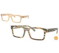 Ray - Ban RX5435 8383 Unisex Optical frames Acetate Brown Transparent Squared Normal