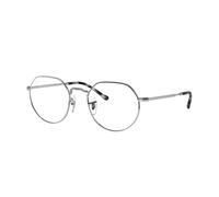 Ray - Ban Unisex RX6465 JACK 2501 Optical frames Metal Silver Transparent Geometric Normal