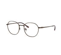 Ray-Ban Eyeglasses Unisex Rb8778d Titanium Optics - Brown Frame Clear Lenses Polarized 52-19