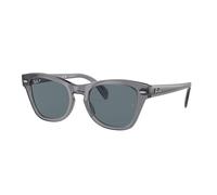 Ray - Ban Unisex RB0707S 66413R Sunglasses Plastic Grey Blue Squared Polarized