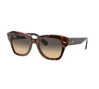 Ray - Ban Unisex RB2186 STATE STREET 1324BG Sunglasses Acetate Brown Brown Squared Normal Shaded