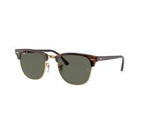 Ray - Ban Unisex RB3016 CLUBMASTER 990/58 Sunglasses Acetate Turtle G15 Squared Polarized