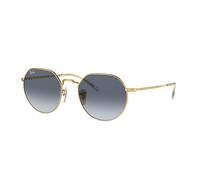 Ray - Ban Unisex RB3565 JACK 001/86 Sunglasses Metal Gold Blue Geometric Normal Shaded