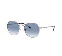 Ray - Ban Unisex RB3565 JACK 003/3F Sunglasses Metal Silver Blue Geometric Normal Shaded