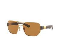 Ray - Ban Unisex RB3672 001/83 Sunglasses Steel Gold Brown Geometric Polarized