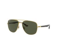 Ray - Ban Unisex RB3683 001/31 Sunglasses Metal Gold G15 Squared Normal