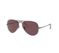 Ray - Ban Unisex RB3689 AVIATOR METAL II 004/AF Sunglasses Metal Grey Violet Pilot Polarized