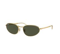 Ray - Ban Unisex RB3734 001/31 Sunglasses Metal Gold Green Geometric Normal