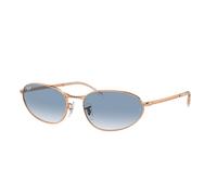 Ray - Ban Unisex RB3734 92023F Sunglasses Metal Gold Blue Geometric Normal Shaded